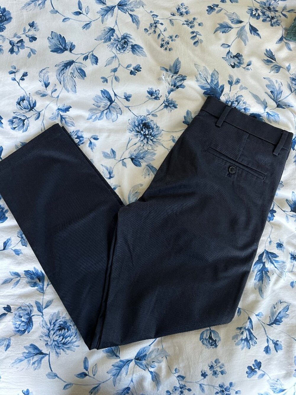 Dockers Slim Fit Khaki Pants Men's 34x30 Navy Stretch Chino Cotton